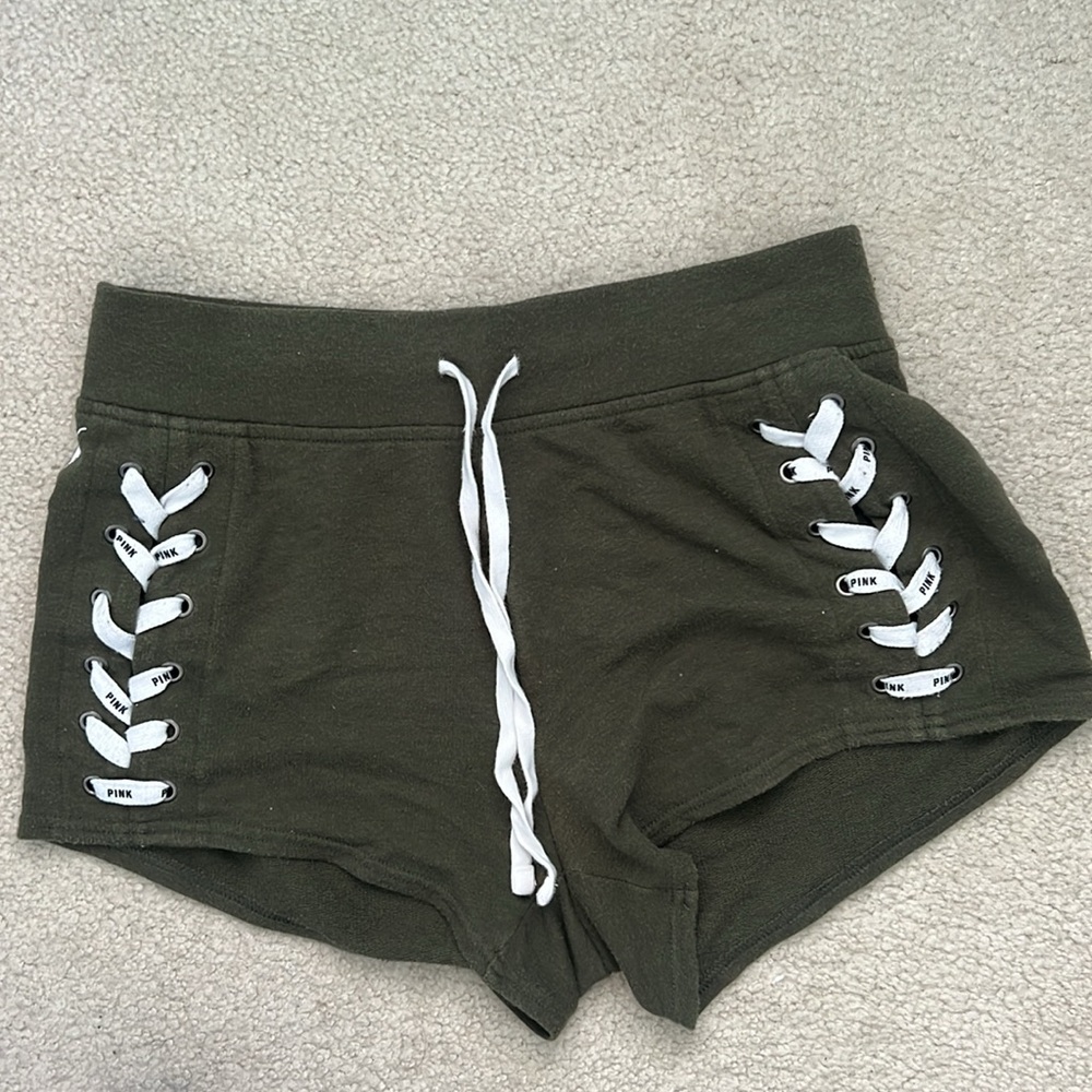 Dark green Victoria secret pink shorts size x-small